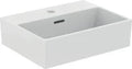 Ideal Standard Extra lave-mains 450 x 350 mm - blanc - avec trou de robinet - avec trop-plein - aplati pour montage sur étagère
