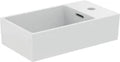 Ideal Standard Extra lave-mains 450 x 250 mm - blanc - avec trou de robinet droite - avec trop-plein - aplati pour montage sur étagère