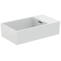 Ideal Standard Extra lave-mains 450 x 250 mm - cuvette gauche - sans trou de robinet - avec trop-plein - aplati pour montage sur étagère