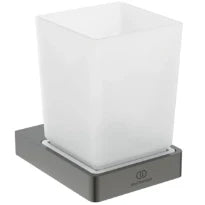 Ideal Standard Conca Porte-gobelet+verre conception carrée - Brushed Gun Metal