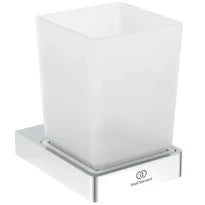 Ideal Standard Conca Porte-gobelet+verre conception carrée - chromé