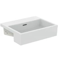 Ideal Standard Extra lavabo semi-encastré 500 x 420 mm - blanc - sans trou de robinet - avec trop-plein