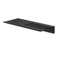 Geesa Leev tablette 280 mm avec porte-rouleau sans couvercle - black/black