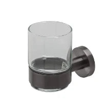 Geesa Nemox porte-verre avec verre - Brushed Metal