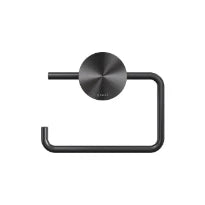 Geesa Opal porte-rouleau papier toilette sans rabat - Brushed Black Metal