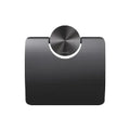Geesa Opal porte-rouleau papier toilette avec rabat - Brushed Black Metal