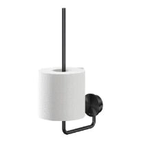 Geesa Opal porte-rouleaux papier toilette de réserve - Brushed Black Metal