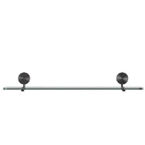 Geesa Opal tablette de salle de bains 60 cm - Brushed Black Metal