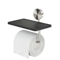 Geesa Opal porte-rouleau papier toilette avec tablette - Brushed Stainless Steel