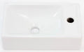 Procasa Thiny 2.0 lave-mains mural 400 x 230 x 110 mm - blanc - porcelaine - avec trou de robinet droite - sans trop-plein