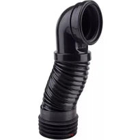 DBJ San coude d'évacaution flexible pour bâti-support - extractible - H=255/425 mm - DN90 - noir