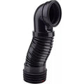 DBJ San coude d'évacaution flexible pour bâti-support - extractible - H=405/715 mm -DN90 - noir