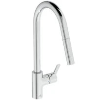 Ideal Standard Gusto mitigeur evier monotrou bec tube C douchette extract 2 f - Chromé
