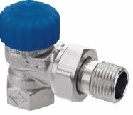 Heimeier robinet de radiateur 4/4 équerre nickelé dn25