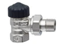 Heimeier robinet de radiateur 3/4 bronze équerre nickelé-pour thermostat