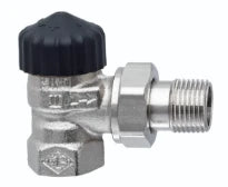 Heimeier robinet de radiateur 1/2 bronze équerre nickelé-pour thermostat
