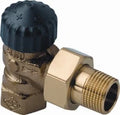 Heimeier robinet de radiateur 3/8 bronze équerre nickelé-pour thermostat