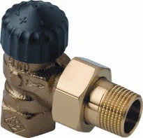 Heimeier robinet de radiateur 3/8 bronze équerre nickelé-pour thermostat