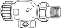 Heimeier V-exact II vanne thermostatique axial 3/8"