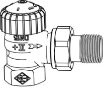 Heimeier V-exact II vanne thermostatique équerre 3/8"