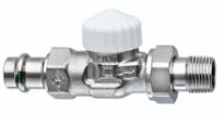 Heimeier V-exact II vanne thermostatique droit Viega à sertir 1/2" x 15mm