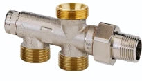 Heimeier distributeur 1/2 système bitube bronze nickelé - fermable