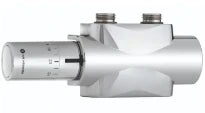Heimeier Multilux bloc-H 4 chromé set avec tête thermostatique Halo