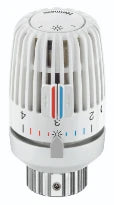 Heimeier thermostatische kop, VK diefstalborgring diam 20mm wit