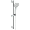 Ideal Standard IdealRain Barre de douche 600 mm avec douchette Evo Ø 110 mm avec 3 fonctions, 8 l/min, 1750 mm IdealFlex chromé