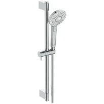 Ideal Standard IdealRain Barre de douche 600 mm avec douchette Evo Ø 110 mm avec 3 fonctions, 8 l/min, 1750 mm IdealFlex chromé