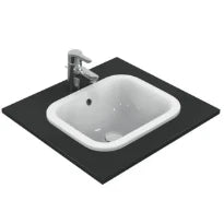 Ideal Standard Connect lavabo encastré rectangulaire 420 x 350 mm - blanc - sans trou de robinet - avec trop-plein