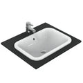 Ideal Standard Connect lavabo encastré rectangulaire 580 x 410 mm - blanc - sans trou de robinet - avec trop-plein