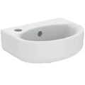 Ideal Standard Connect lave-mains 350 x 260 mm - blanc - avec trou de robinet gauche - avec trop-plein