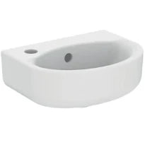 Ideal Standard Connect lave-mains 350 x 260 mm - blanc - avec trou de robinet gauche - avec trop-plein