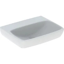Geberit Selnova Square washbasin: B=55cm, T=44cm, Trou de robinet=Sans, Trop-plein=Sans, Blanc