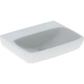 Geberit Selnova Square washbasin: B=55cm, T=44cm, Trou de robinet=Sans, Trop-plein=Sans, Blanc