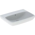 Geberit Selnova Square washbasin: B=65cm, T=48cm, Trou de robinet=Sans, Trop-plein=Visible, Blanc