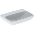 Geberit Selnova Square washbasin: B=65cm, T=48cm, Trou de robinet=Sans, Trop-plein=Sans, Blanc