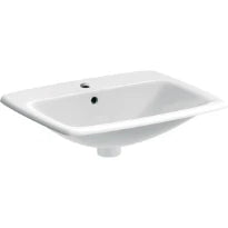 Geberit Selnova Square lavabo encastré 600 x 500 x 170 mm - blanc - avec trou de robinet - avec trop-plein