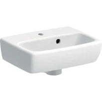 Geberit Selnova Square lave-mains 360 x 280 x 145 mm - blanc - avec trou de robinet - avec trop-plein