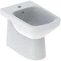 Geberit Selnova Square floor-standing bidet, back-to-wall, semi-shrouded: T=53cm, Trop-plein=Visible, Blanc