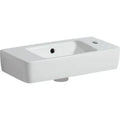 Geberit Selnova Compact lave-mains 500 x 250 x 150 mm - blanc - avec trou de robinet droite - avec trop-plein - espace de dépose à gauche