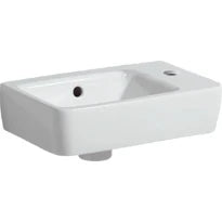 Geberit Selnova Compact lave-mains 400 x 250 x 150 mm - blanc - avec trou de robinet droite - avec trop-plein