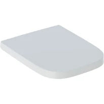 Geberit Selnova Siège de WC Square, fixation par le dessus: Mécanisme softclose=Oui, Charnières Quick Release=Oui, Fixation=Par le haut, Blanc / Brillant