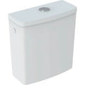 Geberit Selnova Réservoir attenant Square, rinçage à 2 volumes, raccordement à l'eau latéral, pour WC Rimfree: Blanc