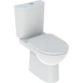 Geberit Selnova Set de WC au sol avec réservoir attenant, sortie horizontale, forme semi-fermée, avec siège de WC: Blanc
