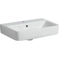 Geberit Selnova Compact lavabo 650 x 400 mm - blanc - sans trou de robinet - avec trop-plein