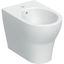 Geberit Selnova floor-standing bidet, Premium, back-to-wall, shrouded: T=53cm, Trop-plein=Visible, Blanc
