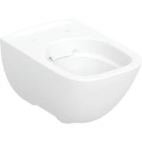 Geberit Selnova WC suspendu Square Premium, cuvette de WC à fond creux, forme fermée, Rimfree: T=51.5cm, Blanc