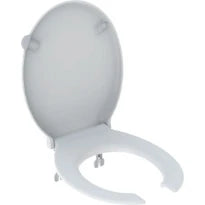 Geberit Selnova Siège de WC Comfort, lunette de WC ouverte, adapté PMR, antibactérien, fixation par le dessous